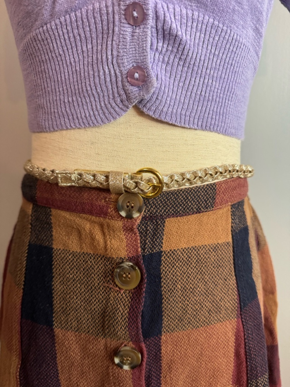 Gold Glittery and Braided Belt